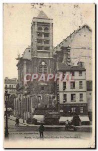Paris Postcard Ancient Church sT Nicolas Chardonnet