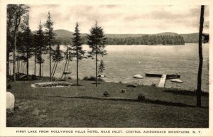 New York Adirondacks First Lake From Hollywood Hills Hotel Near Inlet Albertype