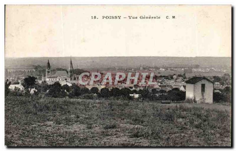 Old Postcard Poissy Vue Generale