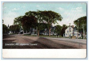 c1905 Haymarket Square Road View Lewiston Maine ME Unposted Antique Postcard