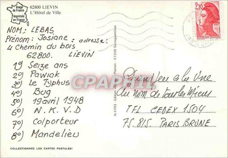 Modern Postcard Lievin The City Hotel