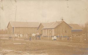 D86/ Occupational RPPC Photo Postcard c1910 Farming Farmer Horse Plow Barn  12