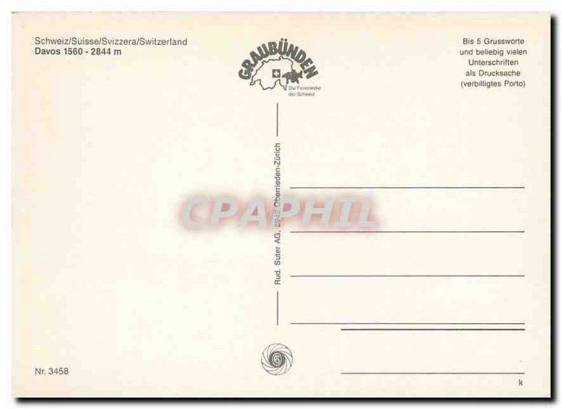 Modern Postcard Gruss aus Davos