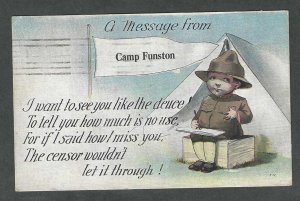 Kansas, Camp Funston Used  PC