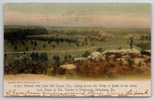 Gettysburg PA Valley of Death and Wheat Field Rotograph Civil War Postcard R23