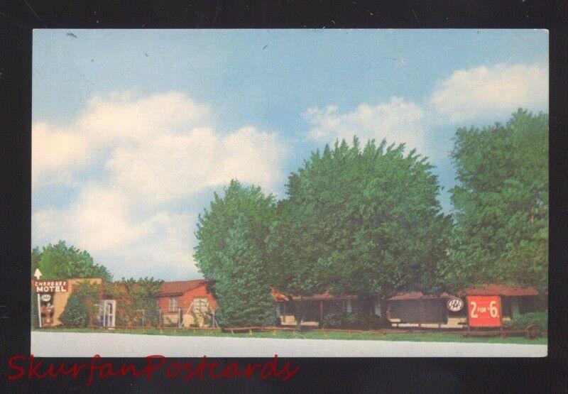 MIAMI OKLAHOMA ROUTE 66 CHEROKEE MOTEL VINTAGE OLD ADVERTISING POSTCARD OKLA