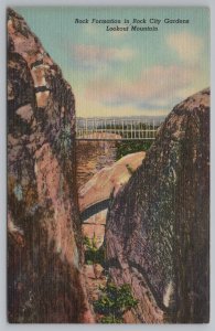 Lookout Mt Tennessee~Rock Formation Rock City Gardens~Vintage Postcard