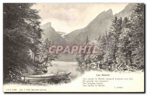 Postcard Old Lake Seealp Switzerland
