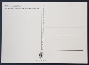 GERMANY THIRD 3rd REICH ORIGINAL CARD WILLRICH WWII WEHRMACHT GEN. STAFF OFFICER