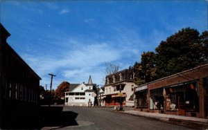 Branchville New Jersey NJ Esso Gas Station Street Scene Vintage Postcard