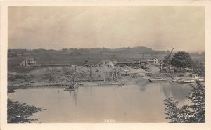 H91/ Occupational RPPC Postcard c1910 Construction Kid Steamship Men 76