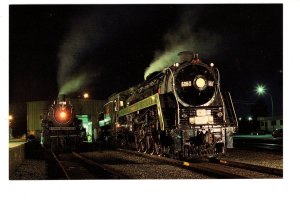 Canadian National, Trains at Night, North Vancouver, British Columbia 1988