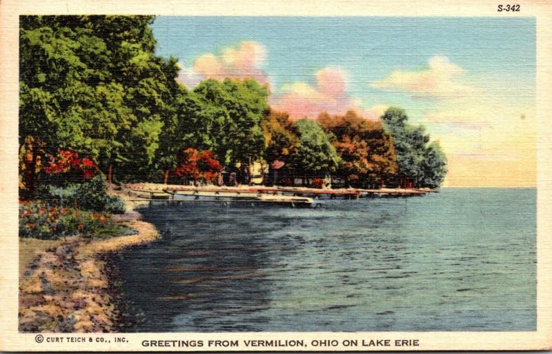 Ohio Greetings From Vermilion 1941 Curteich