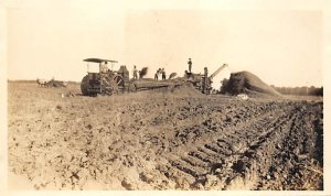 Equipment in a Field Real Photo thin paper, Non Postcard Backing Farming Equi...