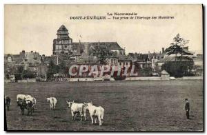 Old Postcard Normandy Bridge L & # 39Eveque shooting the & # 39herbage of Hun...
