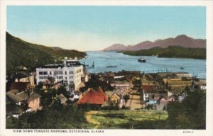 Alaska Ketchikan View Down Tongass Narrows Curteich