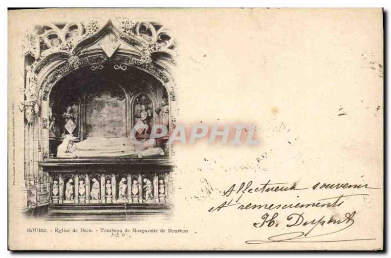 Old Postcard Bourg Brou Church Tomb of Margaret of Bourbon