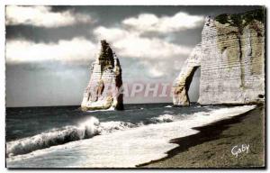 Postcard Modern Etretat L & # 39Aiguille and Porte d & # 39Aval