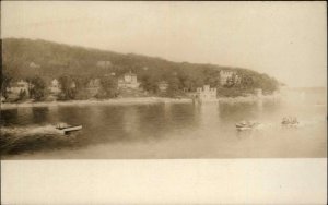 Lake Hopatcong New Jersey NJ Shore Homes Boating Real Photo Postcard