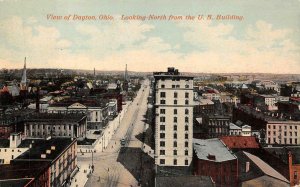 DAYTON OHIO LOOKING NORTH FROM U.B. BUILDING POSTCARD 1915