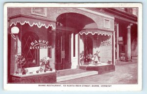 BARRE, Vermont VT ~ BARRE RESTAURANT 158 North Main Street  Postcard