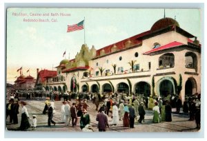 Circa 1905-10 Pavilion, Casino & Bath House Redondo Beach California Postcard P8