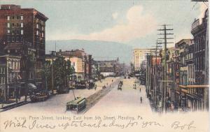 Pennsylvania Reading Trolley On Penn Street Looking East From 5th Street 1906