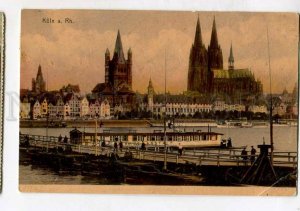 415877 GERMANY Cologne Koln River Station 1909 year RPPC to RUSSIA St.Petersburg