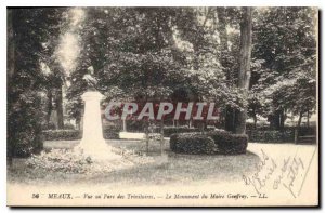 Old Postcard Meaux View the Trinitarian Park Mayor Geoffrey Monument