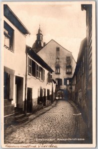 1929 Zwelbrucken Alexanderstrasse Germany Pathway Building Posted Postcard