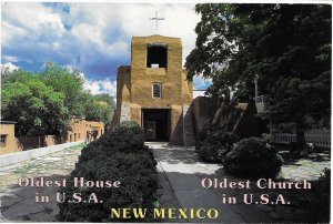 US used - Santa Fe, N.M. Oldest Church in USA., stamped, mailed 1991.