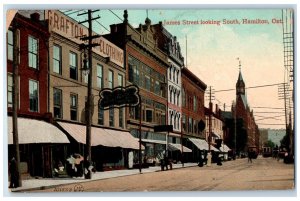 Hamilton Ontario Canada Postcard James Street Looking South c1905 Antique