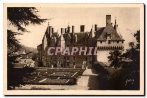 Postcard Old Loire Castles Chateau de Langeais and Indr Loire Facade Interieure
