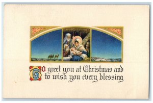 Christmas Religious Lunenburg Nova Scotia Canada Postage One Gibson Postcard