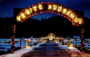 New Hampshire Colebrook Shrine Of Our Lady Of Grace Christmas illumination