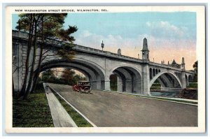 c1910 New Washington Street Bridge Wilmington Delaware Antique Vintage Postcard