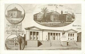 MA, Worcester, Massachusetts, Multi View, Court House, City Hall, Lot of 2