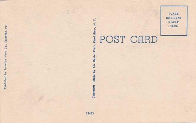 Lake Scranton - Scranton PA, Pennsylvania - Linen