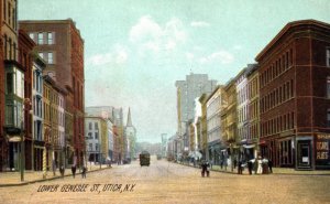 Utica NY Lower Genesee Street Postcard New York