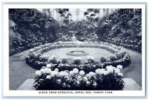 c1940 Scene Entrance Jewel Box Forest Park St Louis Missouri MO Antique Postcard