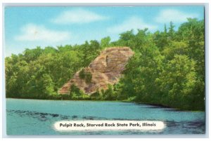 c1940 Scenic View Pulpit Rock Starved Rock State Park Illinois Unposted Postcard