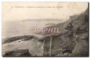 Biarritz - L & # 39Escalier Descent has Digue du Pont Neuf - Old Bridge Post ...