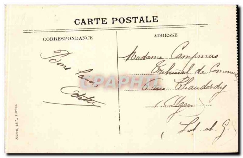 Old Postcard Tarbes cathedral