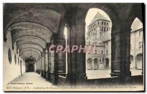 Old Postcard Redon Cloitre St Sauveur Richelleu Basically Romanesque Tower & ...