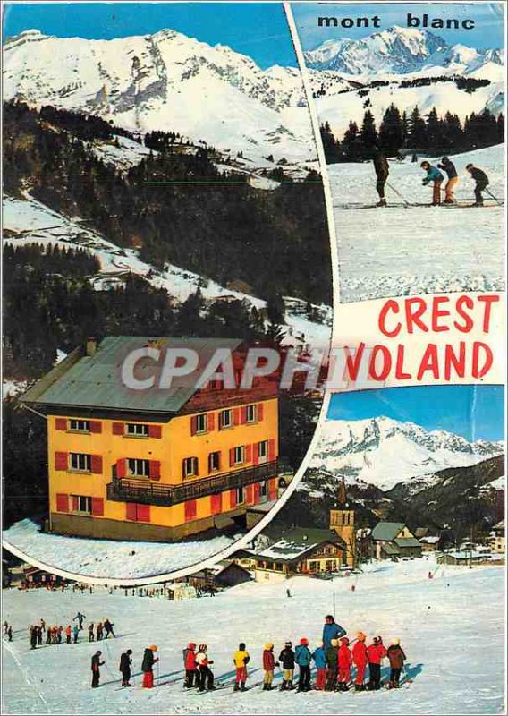 Postcard Modern Crest Voland (Savoy) Alt 1230 m Pious the Chalet Teleski the ...