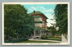 NORRISTOWN PA THE HAMILTON MAIN STREET ANTIQUE POSTCARD