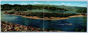 Shikoku Japan Postcard Sumito Bay Kochi Prefecture c1950's Fold Out Vintage