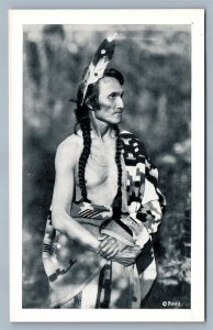 AMERICAN INDIAN LONG JOHN OJIBWAY CHIPPEWA ANTIQUE POSTCARD