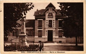 CPA PORCHEVILLE - Mairie et Monument (246534)