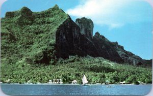 Postcard Oceania French Polynesian Bora Bora - Vai Tape - view from ocean